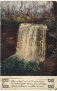 絵葉書　ミネハハの滝