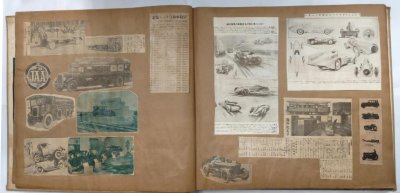 画像5: 1920~30年代の自動車イラスト・写真スクラップブック