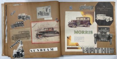 画像19: 1920~30年代の自動車イラスト・写真スクラップブック