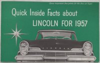 リンカーン/LINCOLN 1957年カタログ【英語】