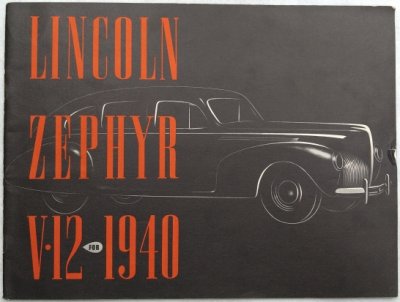 画像1: リンカーン/LINCOLN ZEPHYR V・12 1940年カタログ【英語】