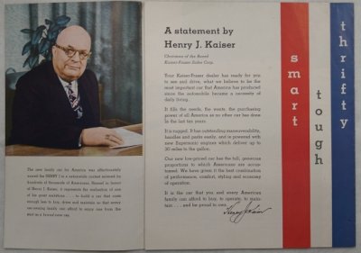 画像2: カイザー=フレーザー/Kaiser-Frazor  Heney J 1951年カタログ【英語】