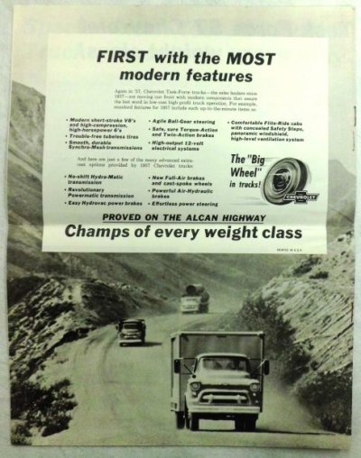 画像5: シボレー/CHEVROLET New Task・Force 57 Chevrolet Trucks 1957年カタログ【英語】