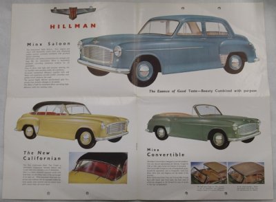 画像3: ヒルマン・ミンクス/HILLMAN MINX 1953年カタログ【英語】