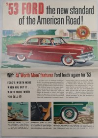 フォード/FORD  1953年2つ折りカタログ【英語】