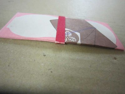画像2: 榛原製　木版ミニ絵封筒　同一絵柄3枚セット　ひょうたん柄　ピンク