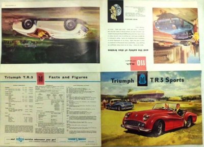画像2: トライアンフ/TRIUMPH T.R.3 Sports 1960年代4つ折りカタログ【英語】